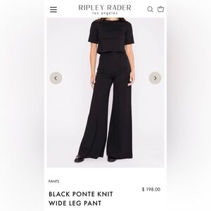 COPY - NWT Ripley Rader Black Ponte Knit Wide Leg Pants size 1X, 14-16